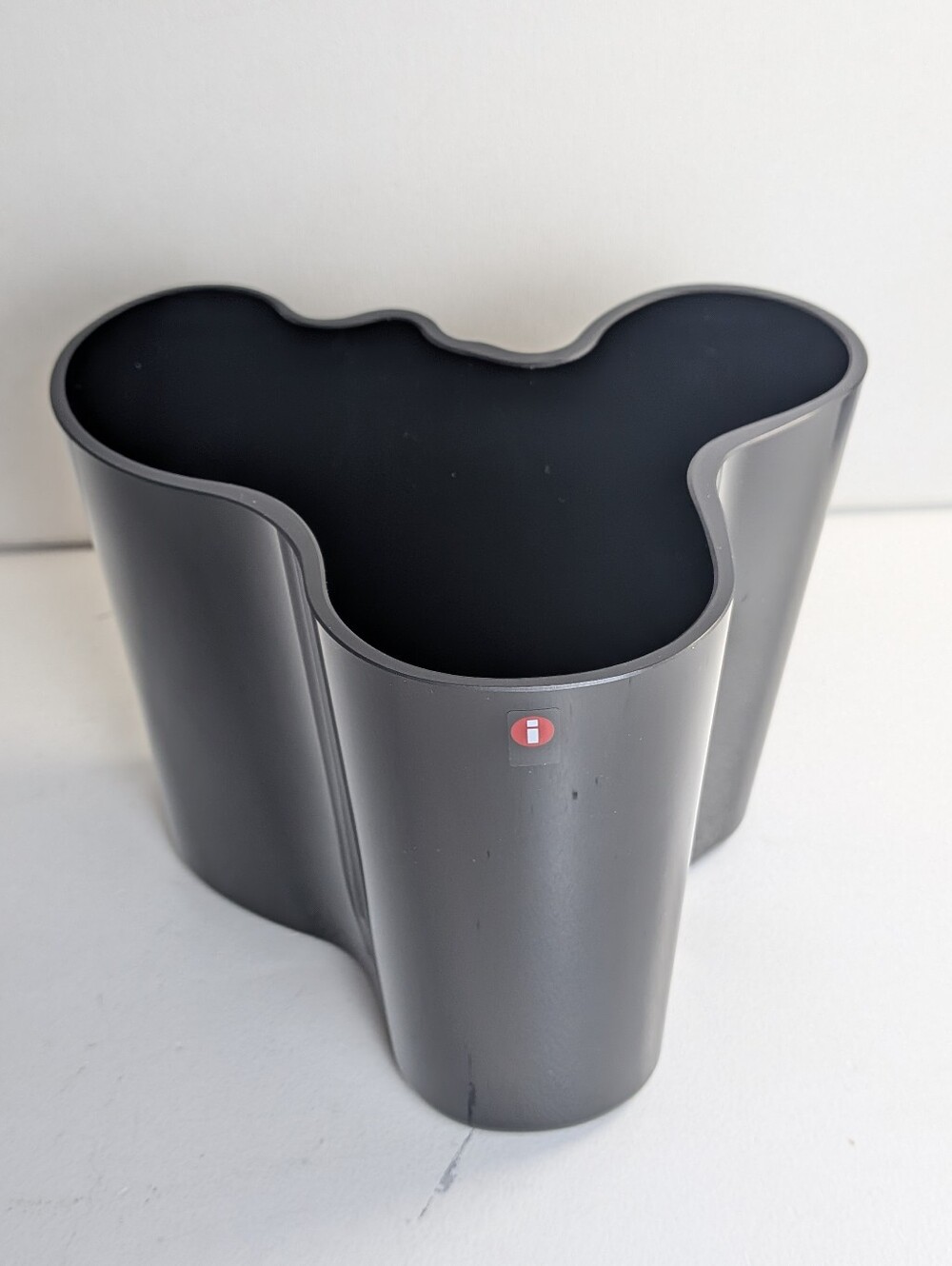 Iittala Alvar Aalto Savoy Vase Dark Blue 160mm 6.25" Finland Modernist Glass